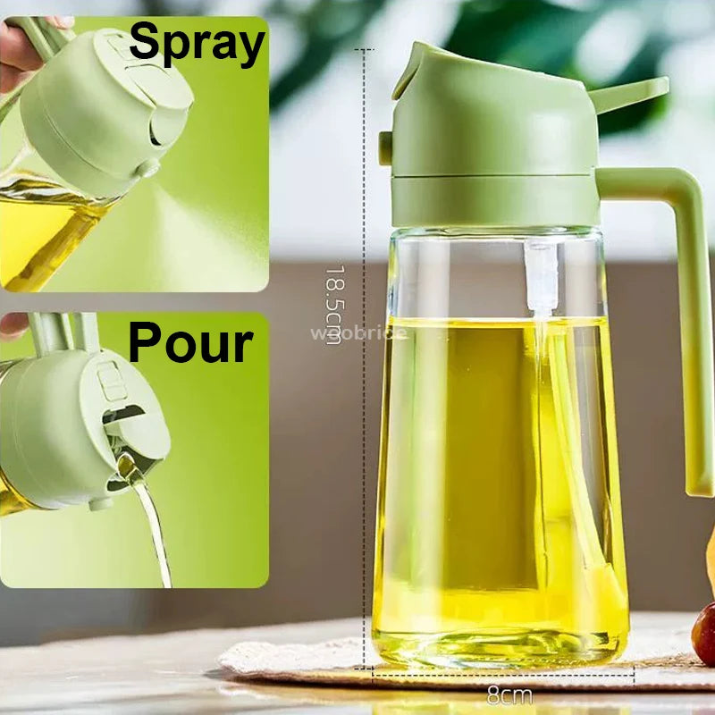 Frasco de spray de óleo para cozinhar oferece a conveniência de pulverizar